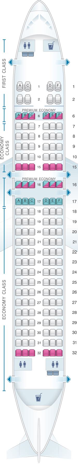 Seat Map Alaska Airlines Horizon Air Airbus A320 214 Seatmaestro