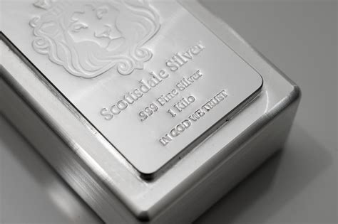 Buy The Scottsdale Mint 1 Kilo Silver Stacker Bar Monument Metals