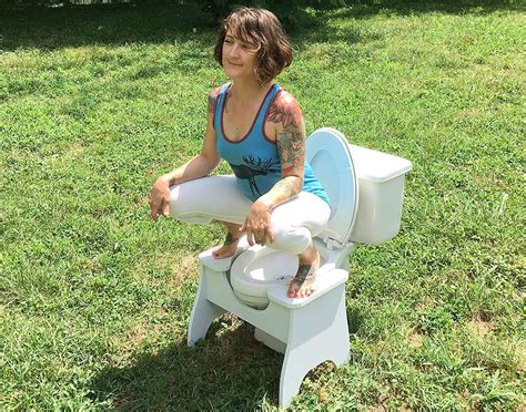 Poop Stoop High Full Squat Toilet Squatting Stool Handmade