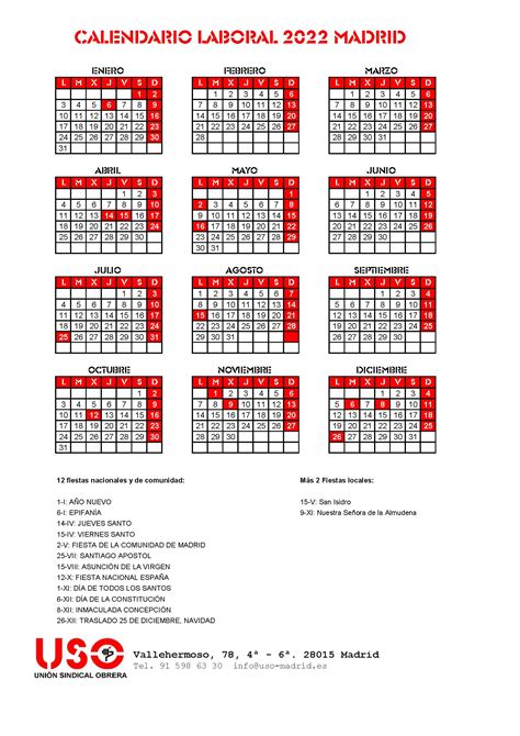 Calendario Laboral Madrid Todos Los Festivos Y Puente Vrogue Co