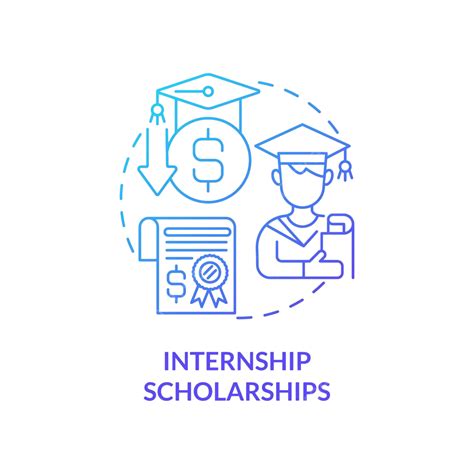 Internship Scholarships Concept Icon Intern Abroad Academic Vector