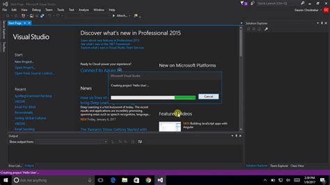 How To Create New Project In Visual Studio 2015 Youtube