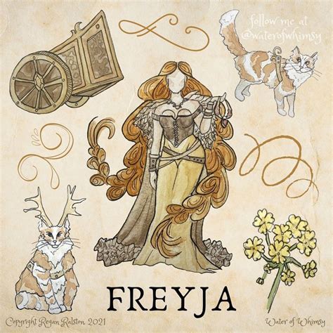 Water Of Whimsy Art Shop On Instagram “freyja Is A Goddess From Norse