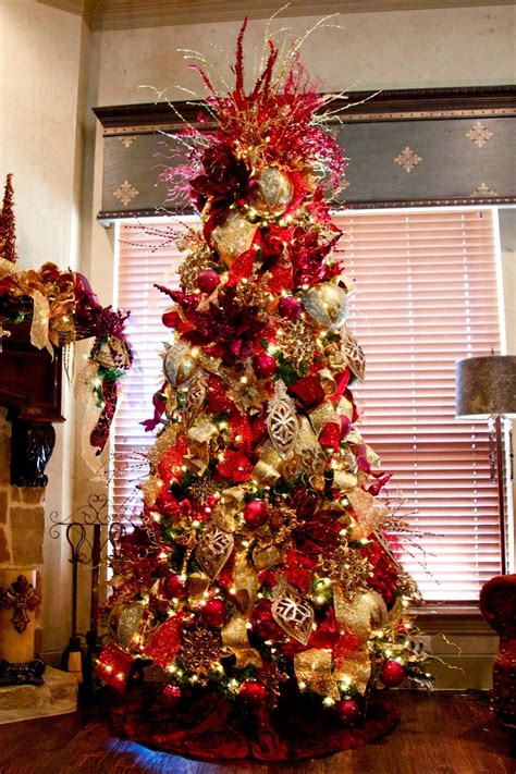 ~flowers And Flourishes For Your Home~ Red And Gold Christmas Tree