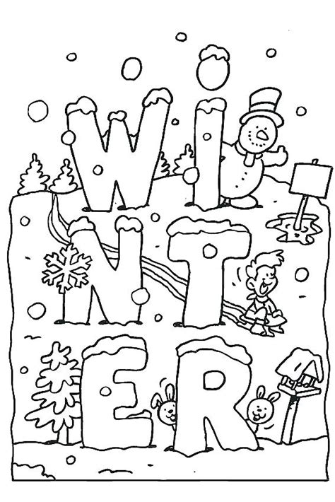 E Learning For Kindergarten Printable Winter Wonderland Coloring Pages