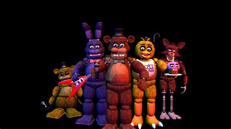 All Fnaf 1 Characters Sing The Fnaf Song Old Version Youtube