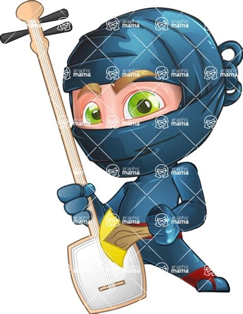 Ninja Warrior Cartoon Vector Character Illustrations Aka Toshi Music