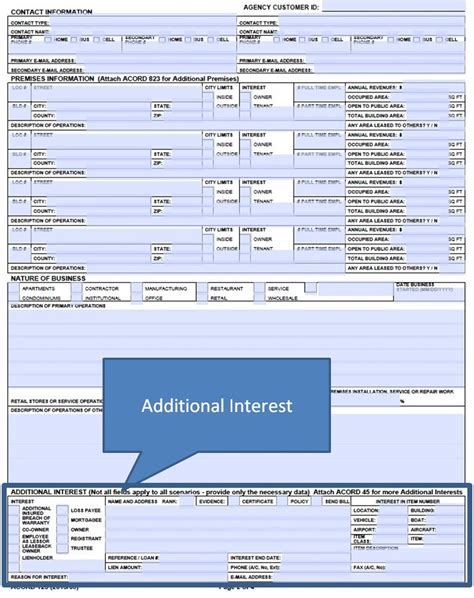 125 Acord Form Fillable Printable Forms Free Online