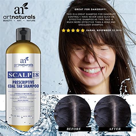 Art Naturals Scalp18 Coal Tar Therapeutic Anti Dandruff Shampoo 16 Oz