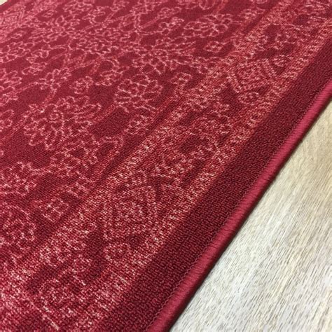 Kapaqua Custom Size Red Egyptian Print Traditional Persian Rubber