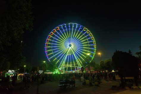 Ferris Wheel At Night Photograph By Denise Jenison Fine Art America