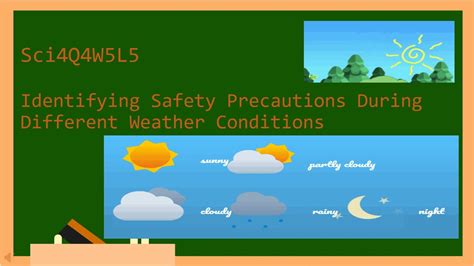Identifying Safety Precautions During Different Weather Conditions