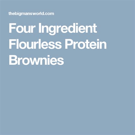 4 Ingredient Protein Brownies The Big Mans World ® Recipe Protein Brownies Slow Cooker