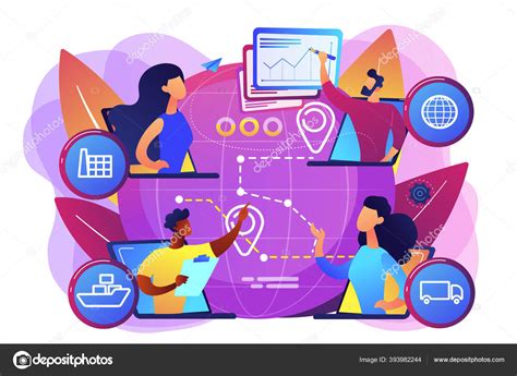 Supply Chain Management Concept Vector Illustration Stock Vector Image
