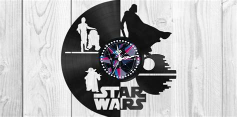 Laser Cut Star Wars Clock Plans Darth Vader Yoda Vector Cdr Vectors