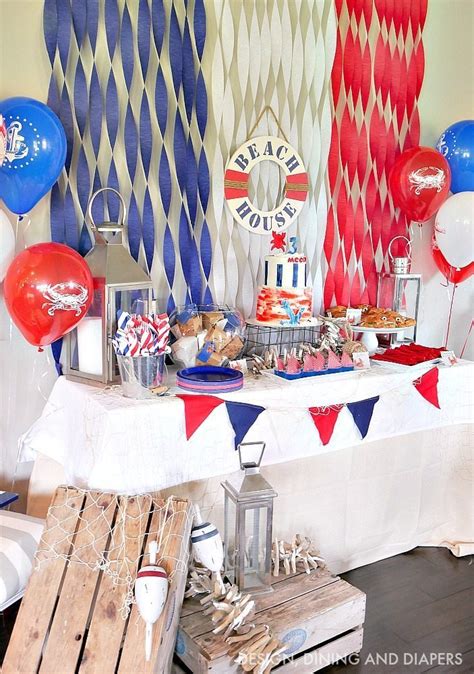 Nautical Themed Decorations A Summer Nautical Birthday Party Party