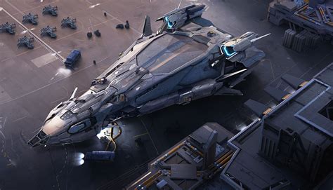 Rsi Polaris Corvette Class Capital Ship Landed Star Citizen