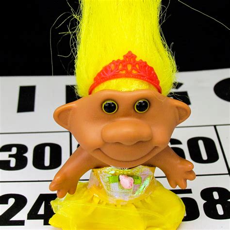 Troll Doll 4 Yellow Topper Debutante Good Luck In Bingo Etsy