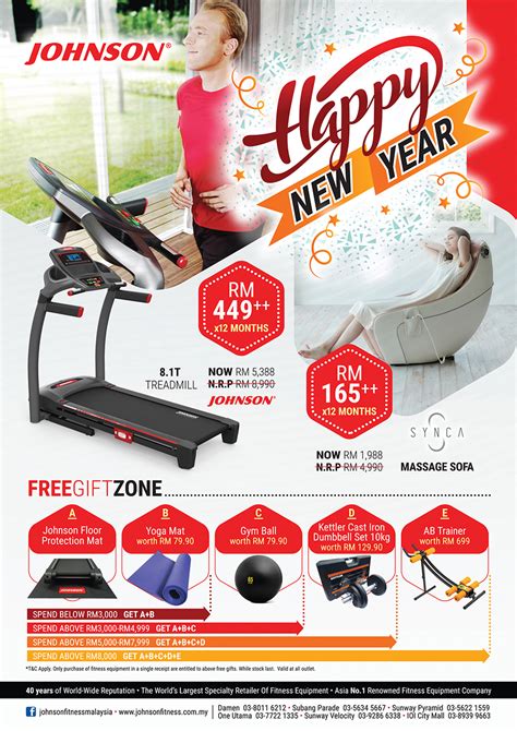 Special for mmsc this year, we. New Year 2018 Promotion - Johnson Fitness Malaysia