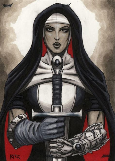 Warrior Nun Areala In Frank Kadars Sketch Cards Comic Art Gallery Room