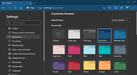 Microsoft Edge Change Background Color