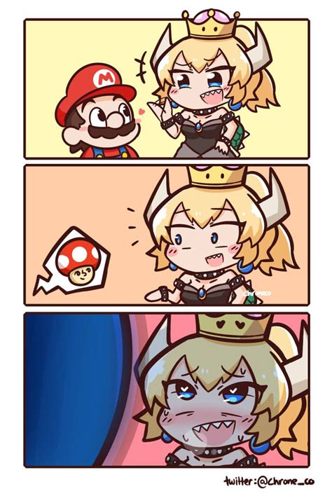Bowsette And Mario Mario And More Drawn By Chroneco Danbooru