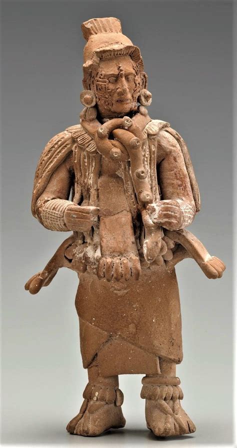 Late Classic Period Maya Warrior With Facial Decoration Ad 600900