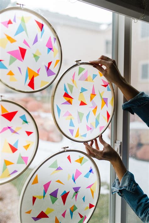 How To Make A Diy Stained Glass Suncatcher With Cellophane The Pretty Life Girls