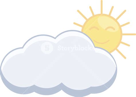 Sun And Cloud Cartoon Vector Royalty Free Stock Image Storyblocks