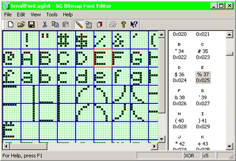 Sg Bitmap Font Editor