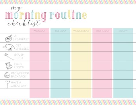 9 Best Kids Bedtime Routine Chart Printable