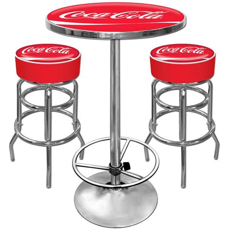 Check spelling or type a new query. Coca Cola Table Bar Stool Set Lover Vintage Style Pub Feel ...