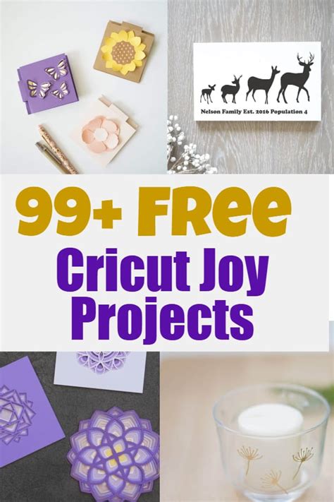 99 Free Cricut Joy Projects With Templates