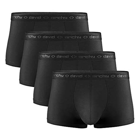 buy david archy men s 4 pack underwear micro modal separate pouches fly trunks online at