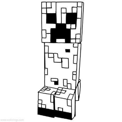 Creeper Mob Coloring Pages - XColorings.com