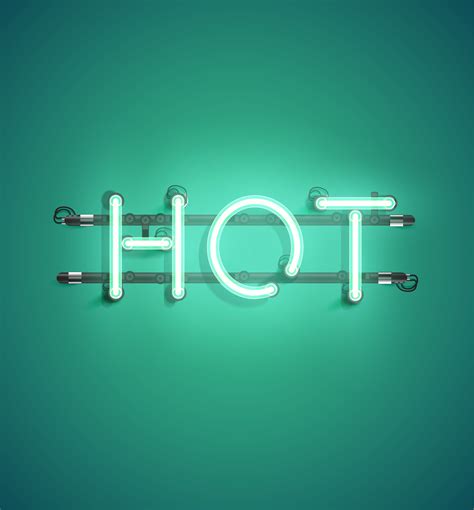 Neon Realistic Word For Advertising Vector Illustration 415125 Vector
