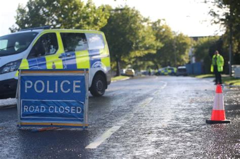 Police Remain At The Scene Of The Crash On Coventry Road