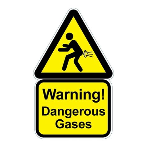 Jaf Graphics Dangerous Gases Funny Warning Sign Joke