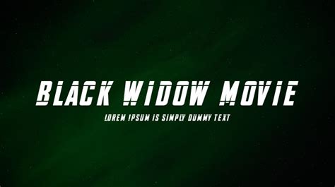 Black Widow Movie Font Download Free For Desktop And Webfont