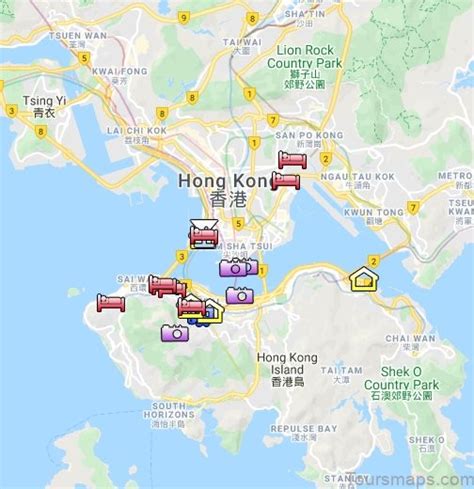 Map Of Shek O Beach Hong Kong Map