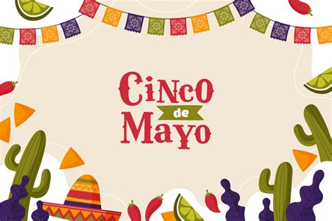 Cinco De Mayo Background In Flat Style 2202085 Vector Art At Vecteezy