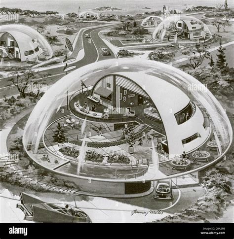 Futuristic Drawing Of House Of The Future Stock Photo Alamy