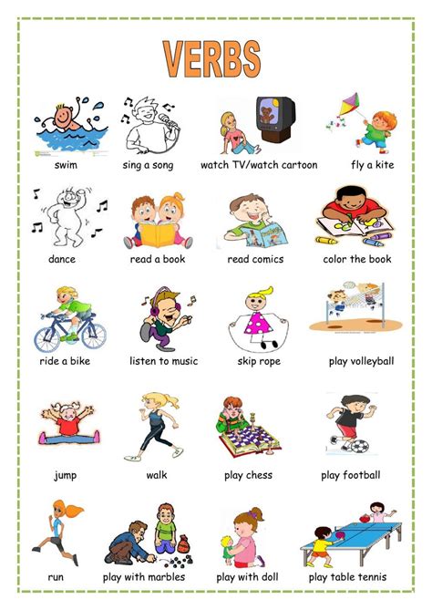200 Common Action Verbs List In English With Pictures Artofit
