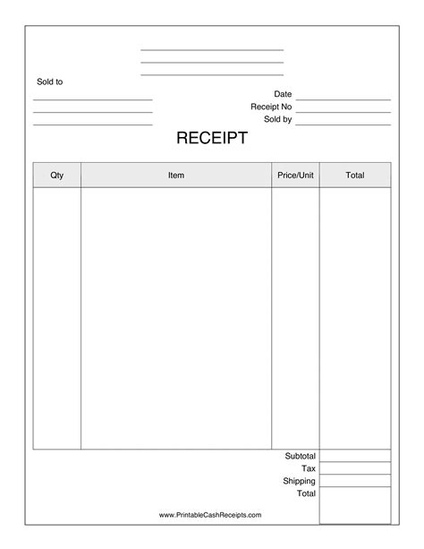 Free Cash Receipt Templates Word Excel And Pdf Fillable Cash Receipt Template Template