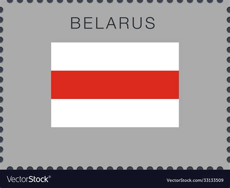 Belarus Historical White Red White Flag Sign Vector Image