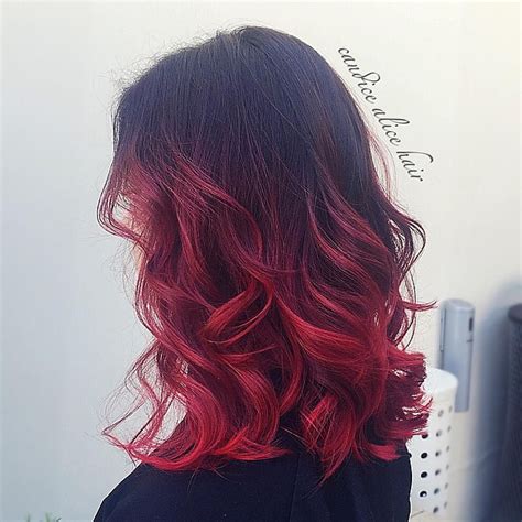 pin by 🌈iambored on hairstyle tips and tricks red ombre hair hair color red ombre black hair ombre