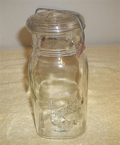Vintage Presto Glass Top Quart Jar Mfd By Illinois Glass Co Ebay