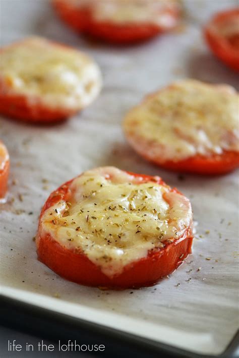 Arrange on a baking sheet and top each tomato half with parmesan cheese. Baked Parmesan Tomatoes - Life In The Lofthouse
