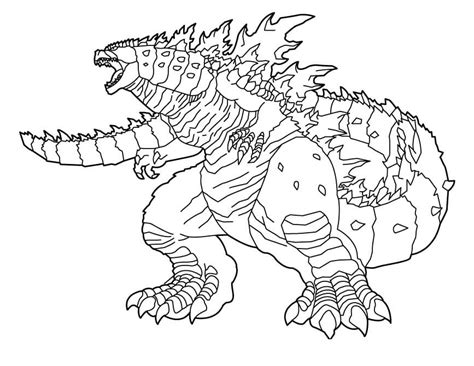 Dibujo De Godzilla Para Colorear Dibujos Para Colorear