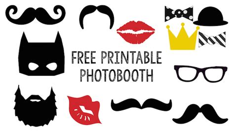 Free Christmas Photo Booth Props Printable Paper Trail Design